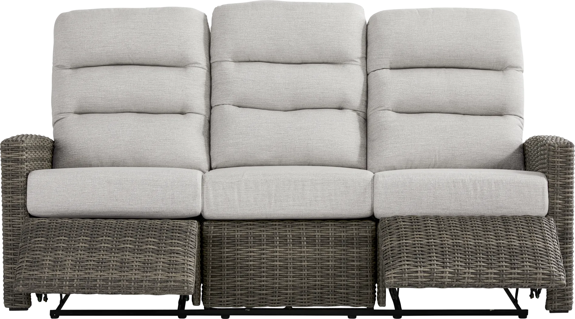 Ria Driftwood 3 Pc Outdoor Seating Set with Gray Cushions - Thumbnail - Image 4