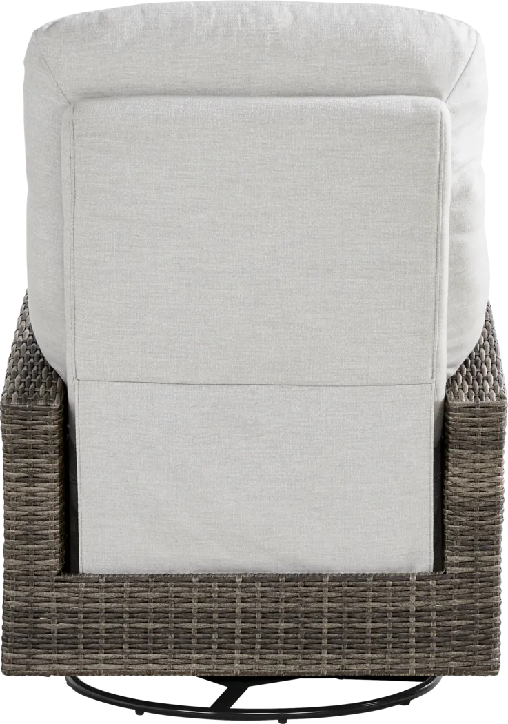 Ria Driftwood Outdoor Glider Recliner with Gray Cushions - Thumbnail - Image 3