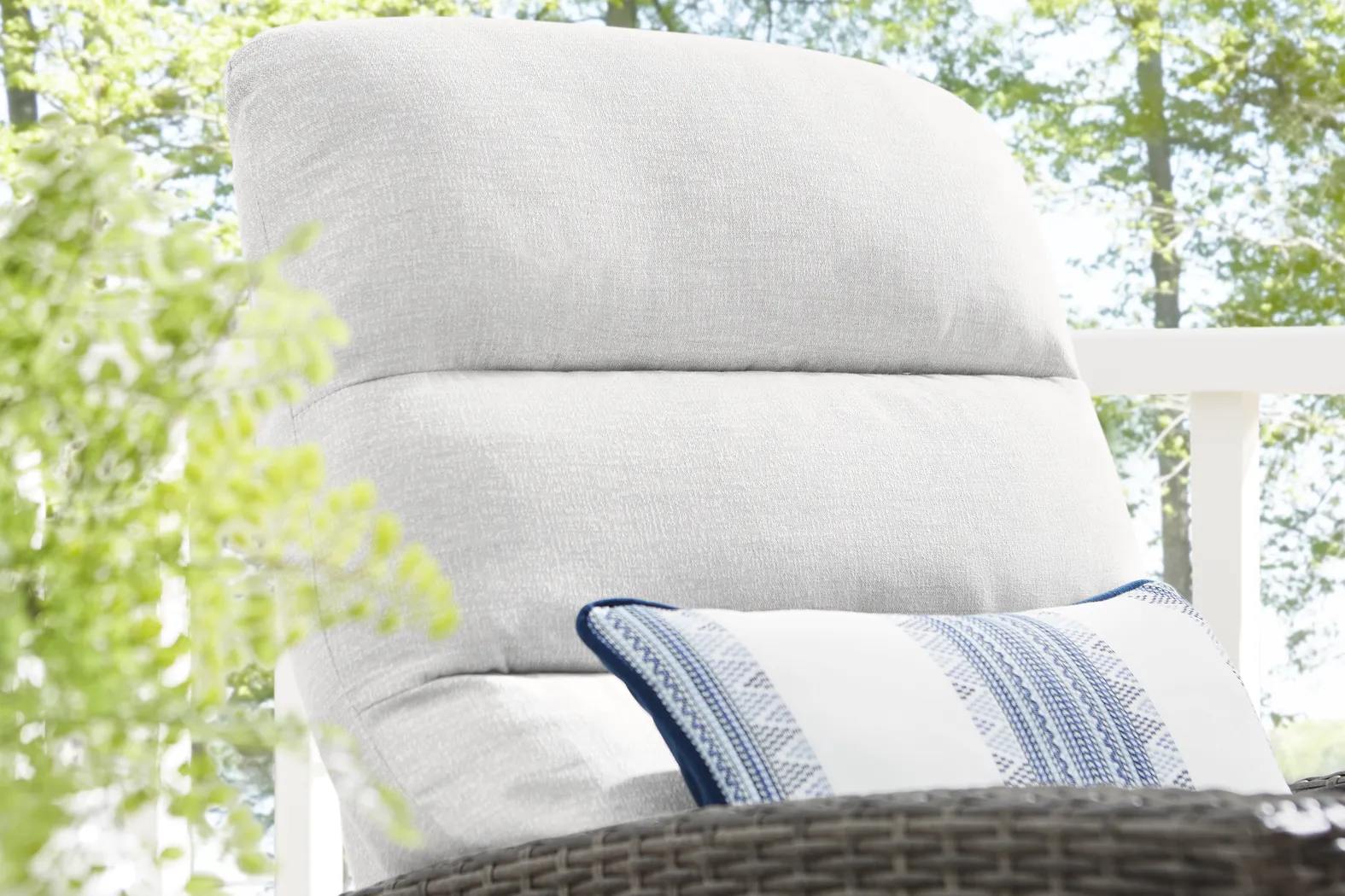 Ria Driftwood Outdoor Glider Recliner with Gray Cushions - Thumbnail - Image 4