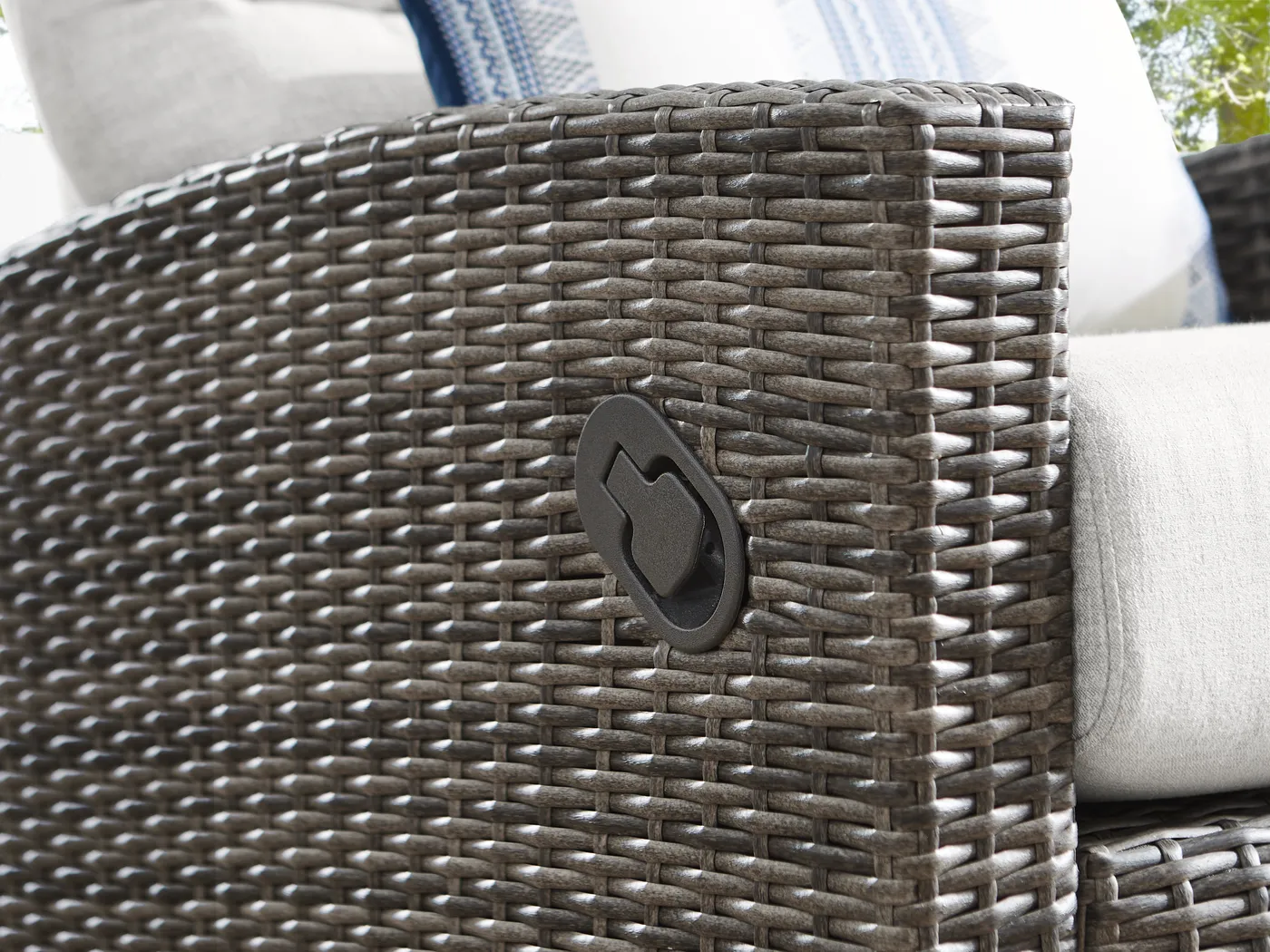 Ria Driftwood 3 Pc Outdoor Seating Set with Gray Cushions - Thumbnail - Image 10