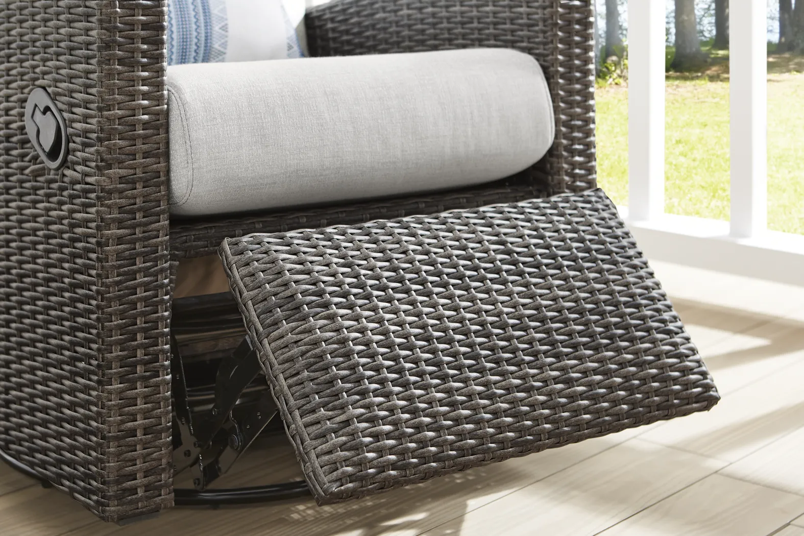 Ria Driftwood 3 Pc Outdoor Seating Set with Gray Cushions - Thumbnail - Image 11