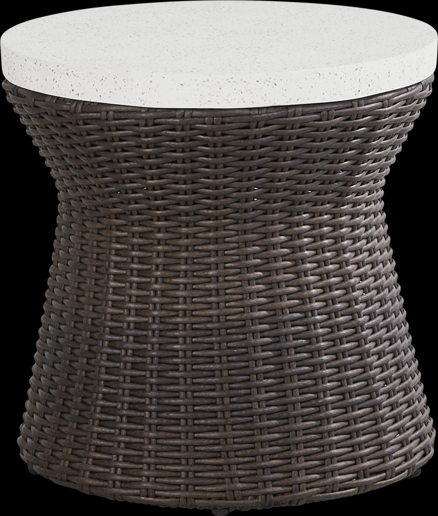 Ria Espresso Outdoor End Table - Thumbnail - Image 1