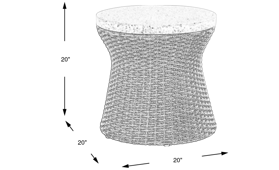 Dimension Image. Please refer to the Dimension Tab on this page for dimension details.