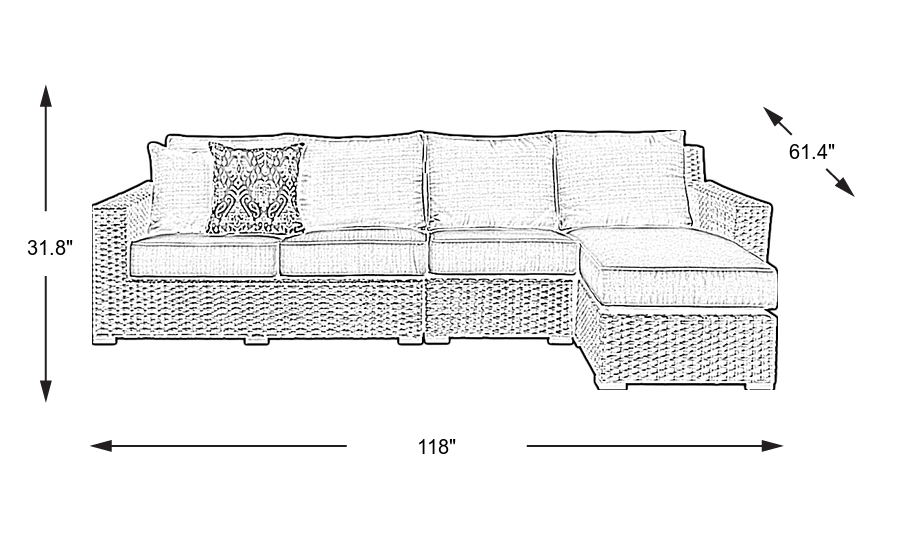 Dimension Image. Please refer to the Dimension Tab on this page for dimension details.