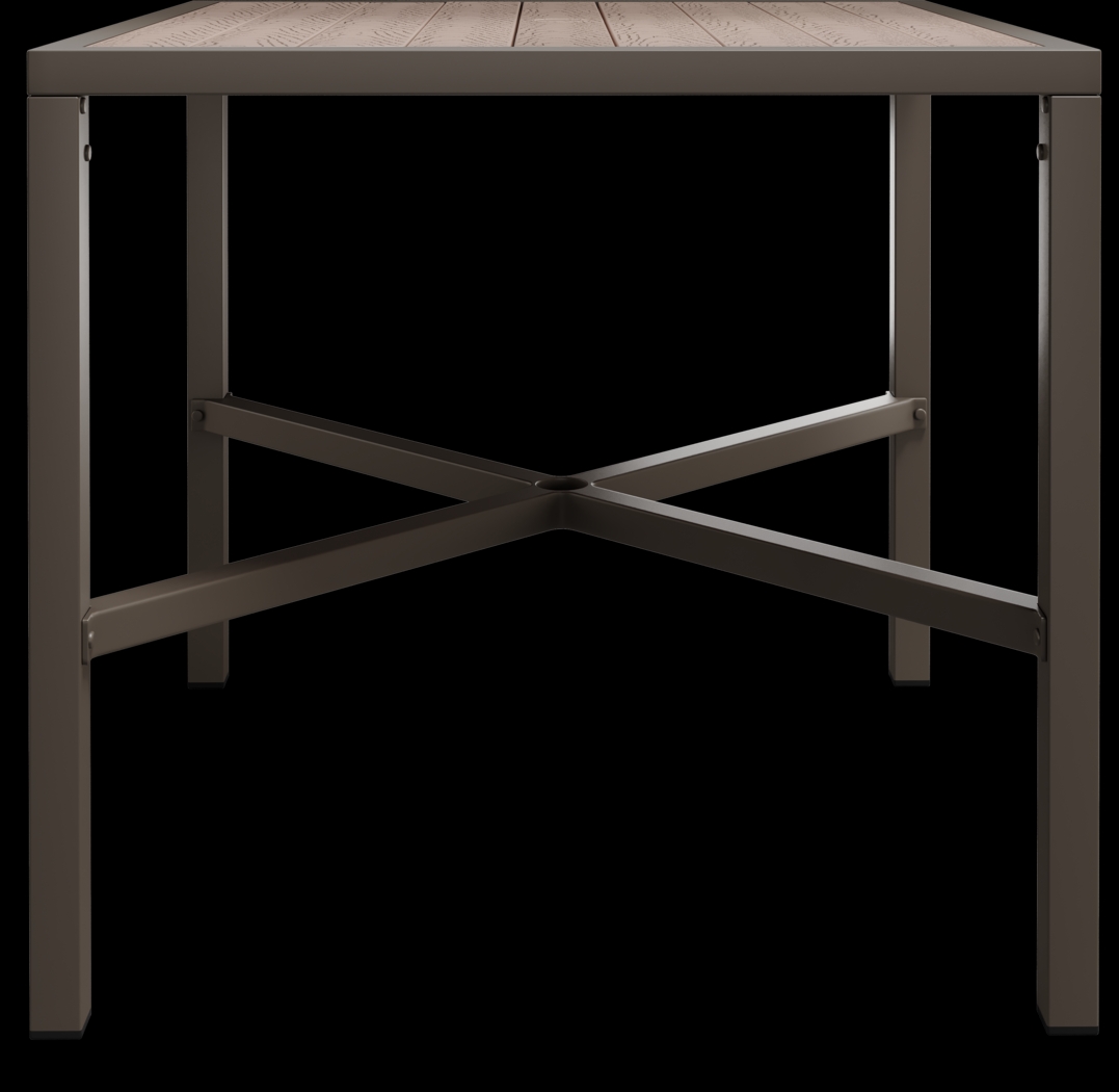 Rialto Brown 41 In. Square Bar Height Outdoor Dining Table - Thumbnail - Image 3