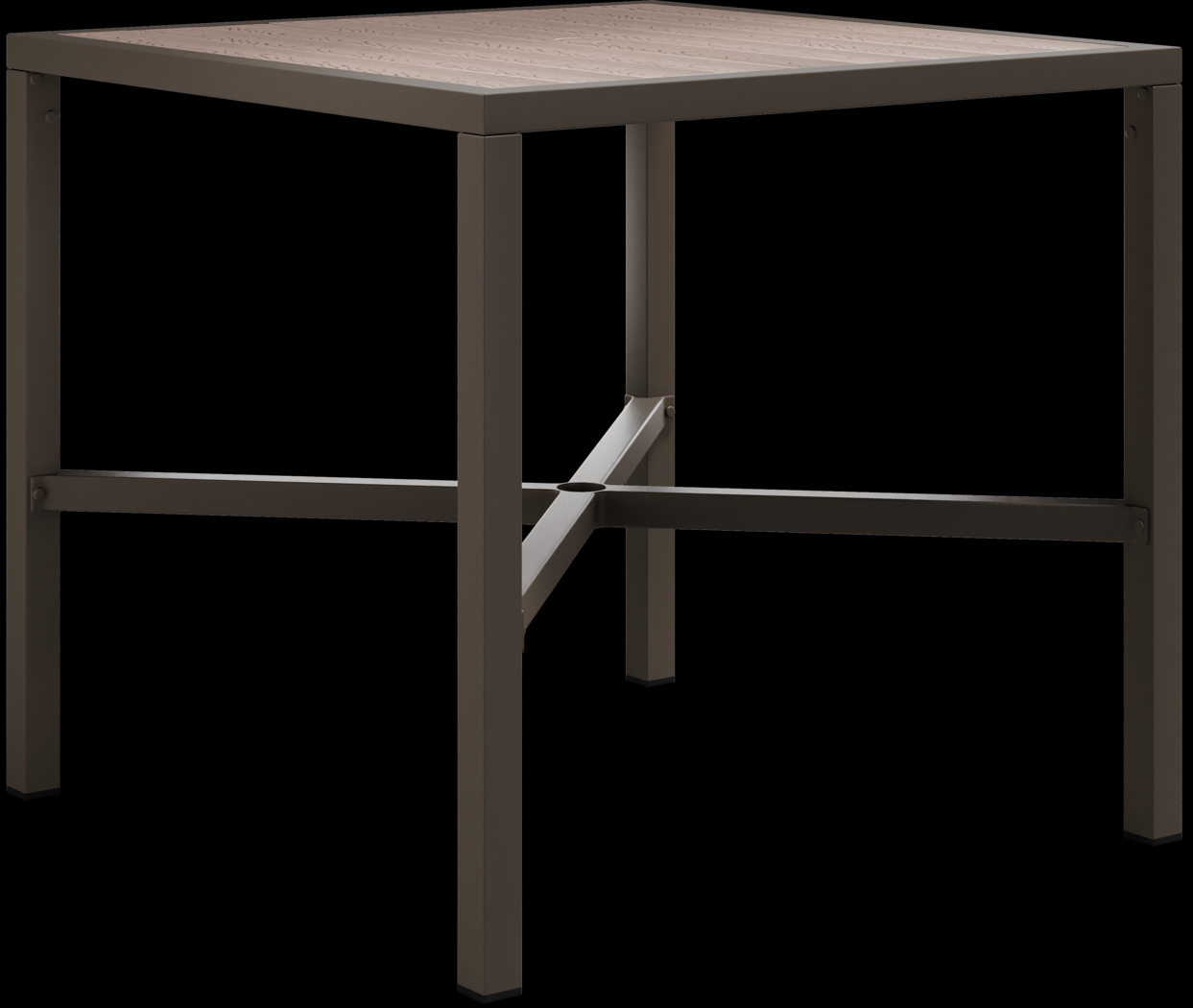 Rialto Brown 41 In. Square Bar Height Outdoor Dining Table - Thumbnail - Image 1