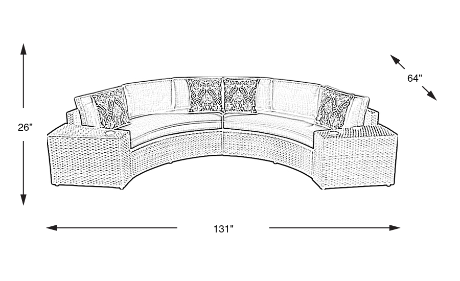 Dimension Image. Please refer to the Dimension Tab on this page for dimension details.
