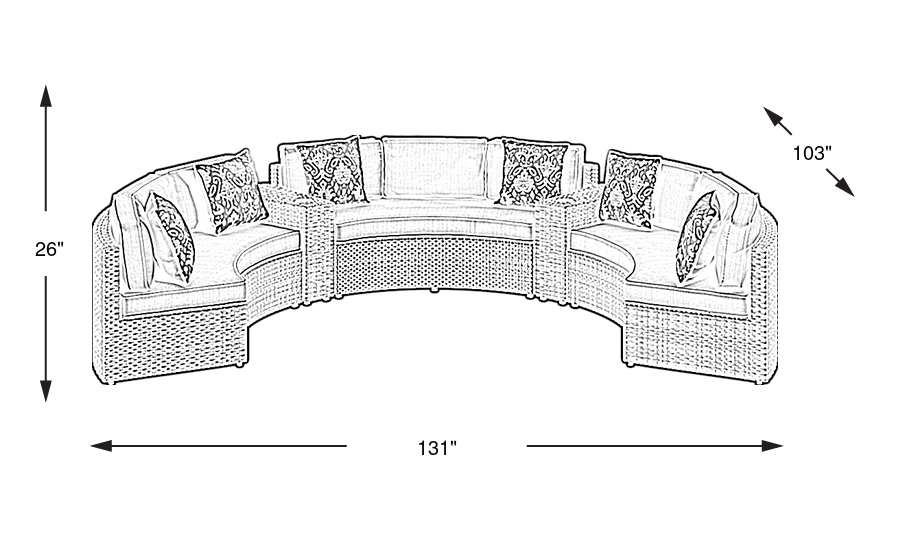 Dimension Image. Please refer to the Dimension Tab on this page for dimension details.