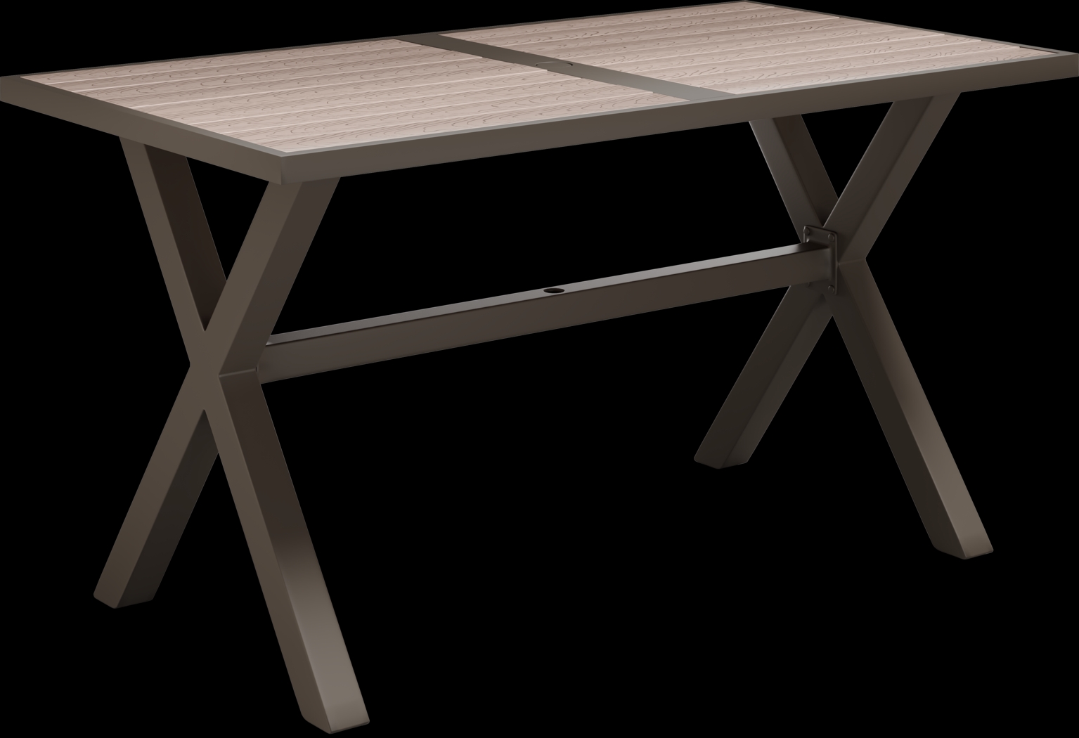 Rialto Brown 71 In. Rectangle Bar Height Outdoor Dining Table - Thumbnail - Image 1