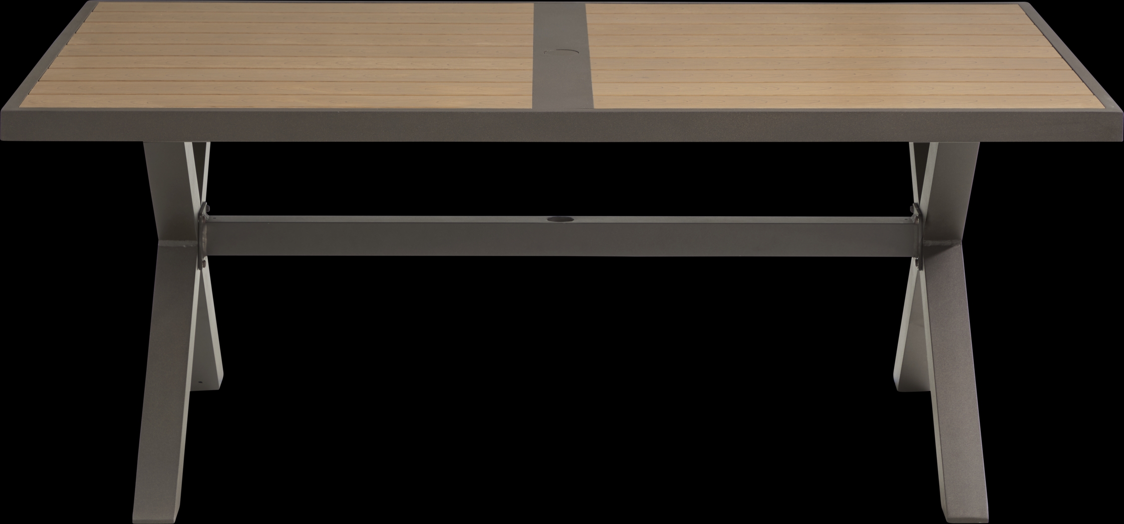 Rialto Brown 7 Pc 71 in. Rectangle Outdoor Dining Set with Putty Cushions - Thumbnail - Image 3