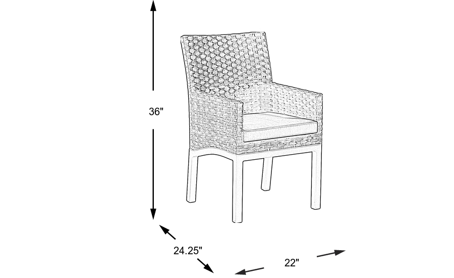 Dimension Image. Please refer to the Dimension Tab on this page for dimension details.