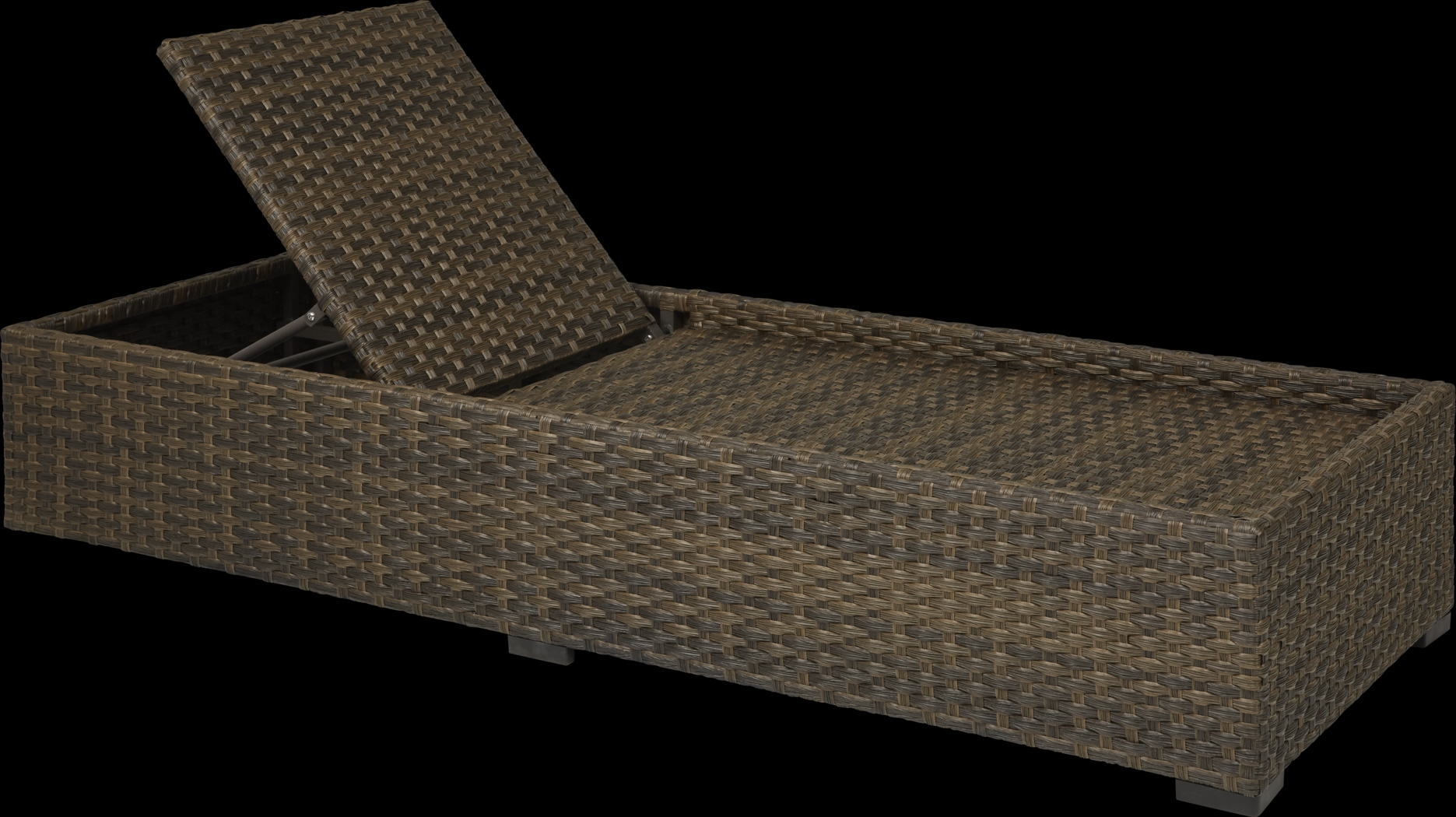 Rialto Brown Outdoor Chaise with Putty Cushions - Thumbnail - Image 2