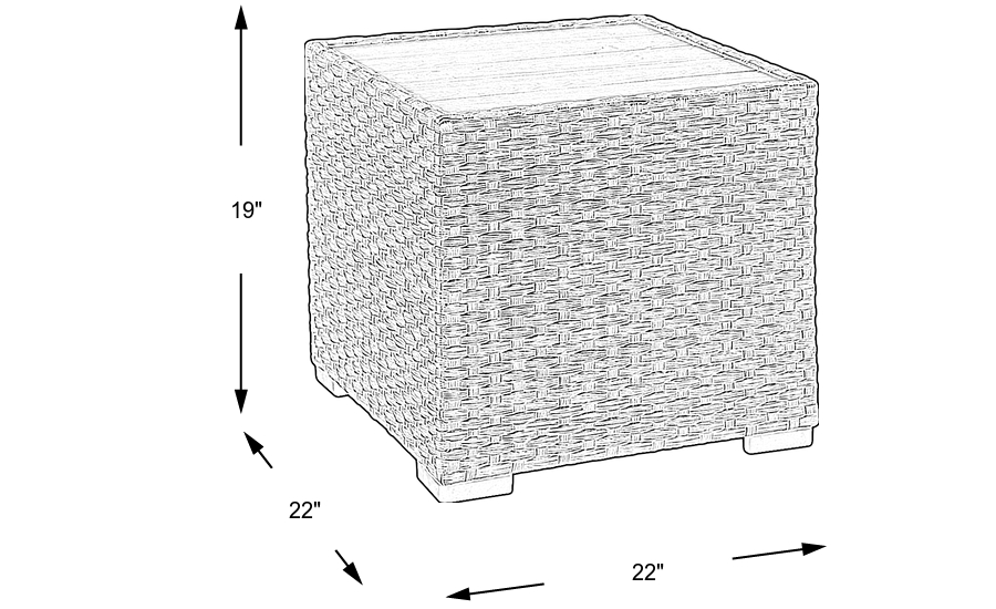 Dimension Image. Please refer to the Dimension Tab on this page for dimension details.