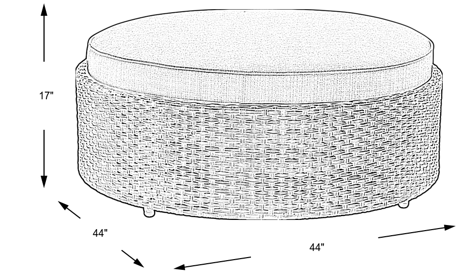 Dimension Image. Please refer to the Dimension Tab on this page for dimension details.