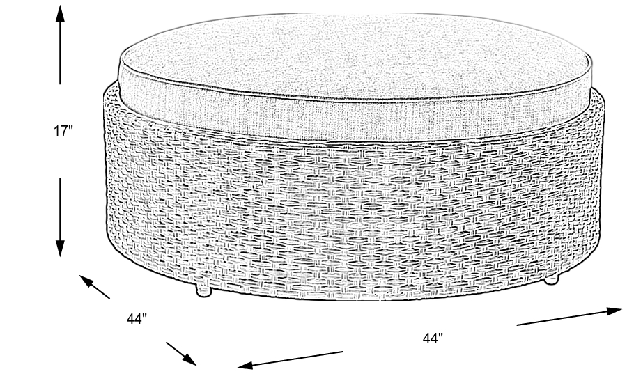 Dimension Image. Please refer to the Dimension Tab on this page for dimension details.