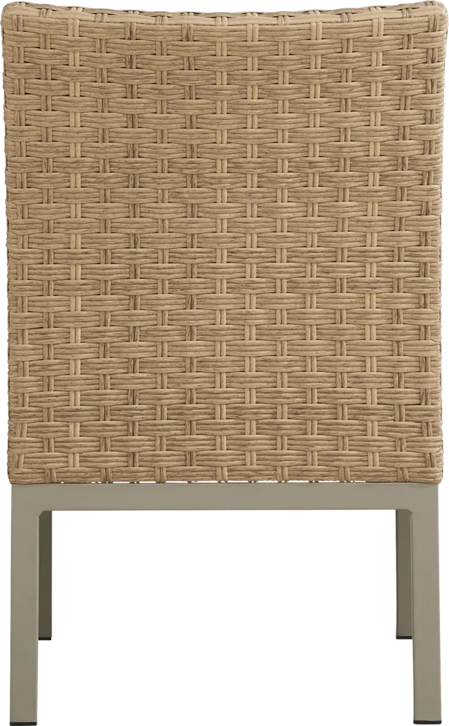 Rialto II Natural Outdoor Arm Chair with Sand Cushion - Thumbnail - Image 3