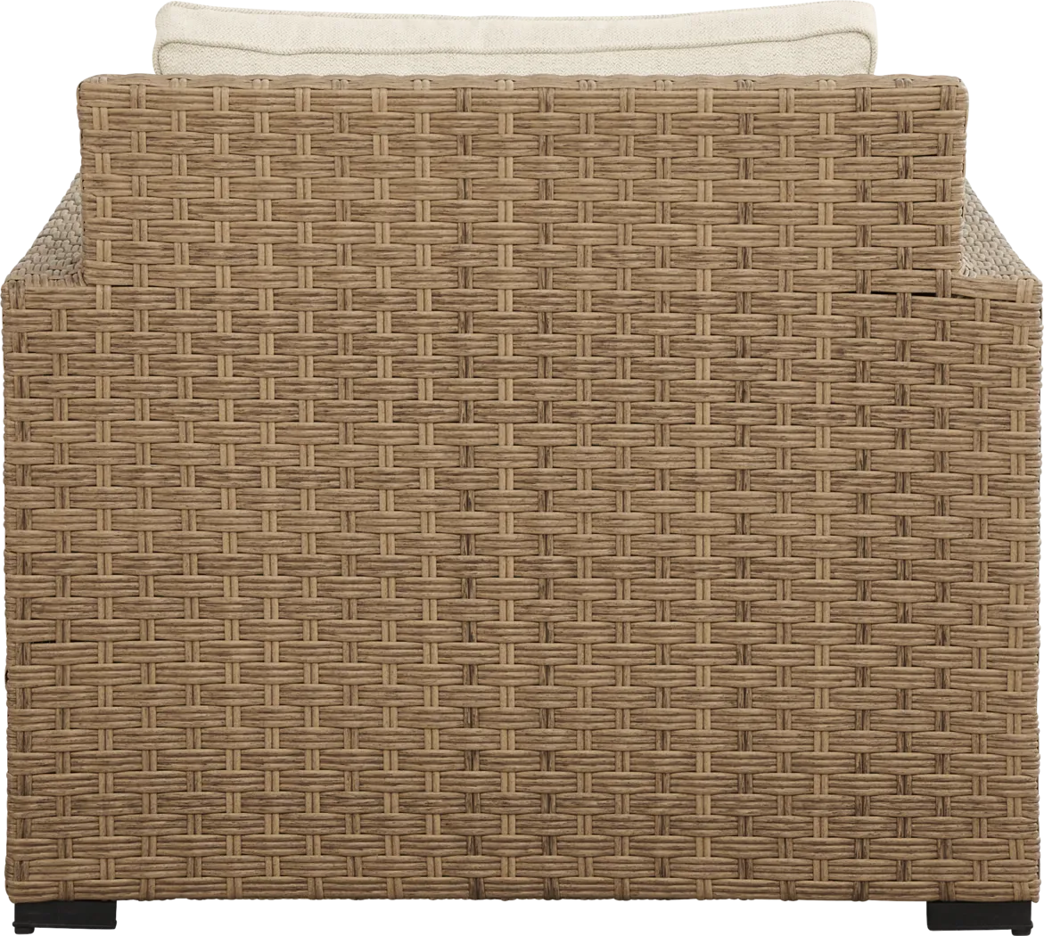 Rialto II Natural 4 Pc Outdoor Seating Set with Sand Cushions - Thumbnail - Image 6