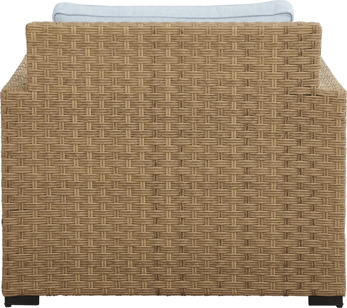 Rialto II Natural 4 Pc Outdoor Seating Set with Sky Cushions - Thumbnail - Image 7