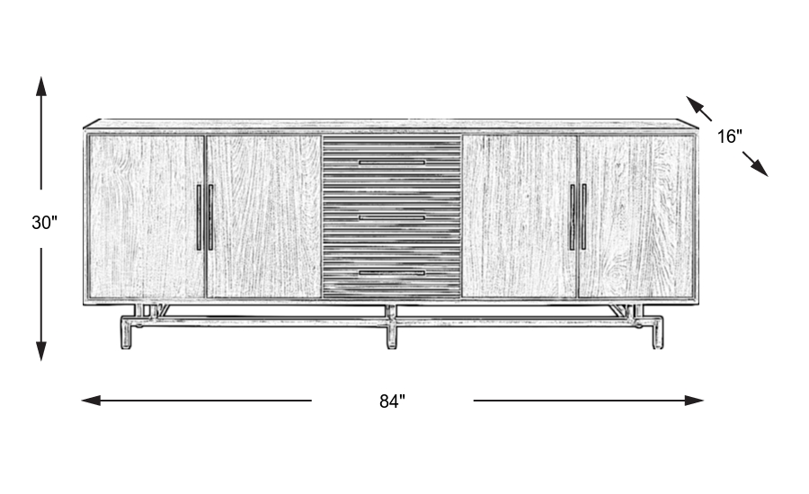 Dimension Image. Please refer to the Dimension Tab on this page for dimension details.