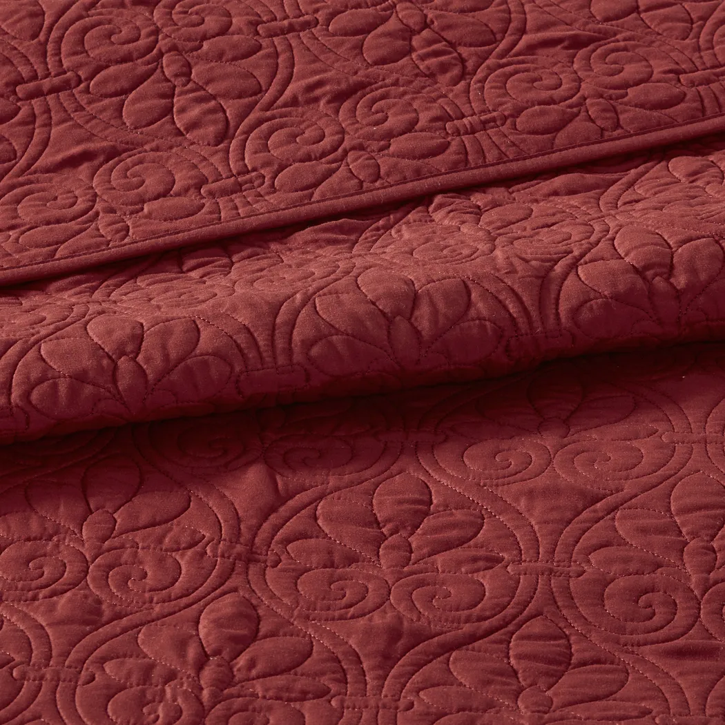 Riaz Red 3 Pc King Coverlet Set - Thumbnail - Image 6