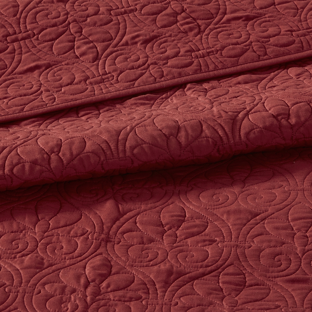 Riaz Red 3 Pc Queen Coverlet Set - Thumbnail - Image 6