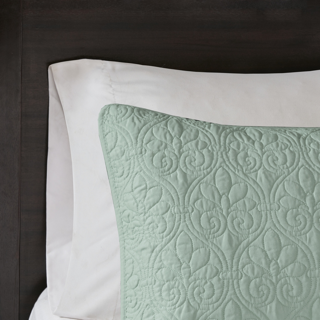 Riaz Seafoam 3 Pc Queen Coverlet Set - Thumbnail - Image 5