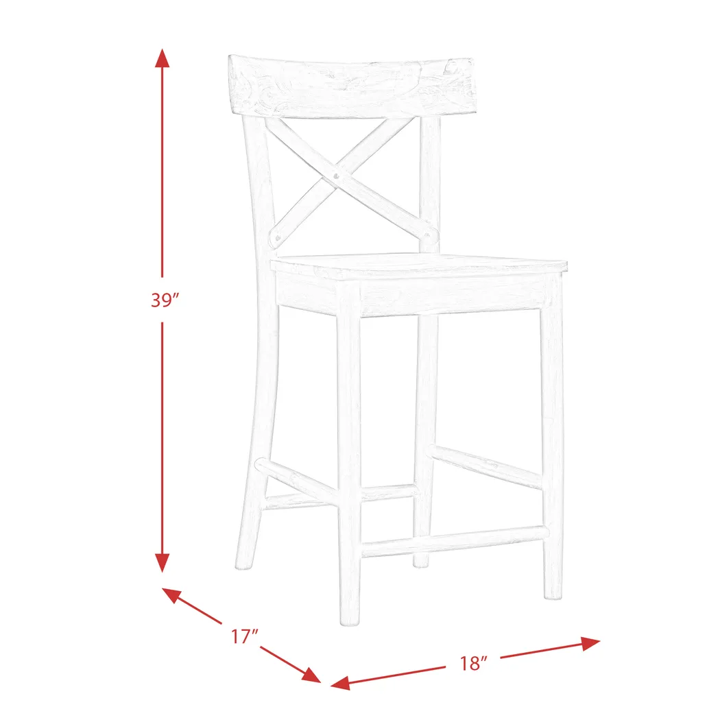 Riba Dark Brown Counter Height Stool - Thumbnail - Image 11