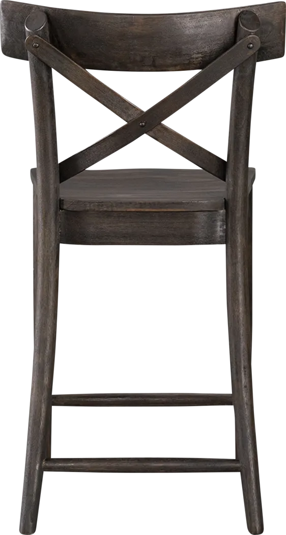 Riba Dark Brown Counter Height Stool - Thumbnail - Image 4