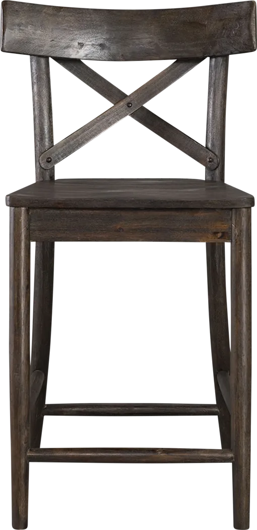 Riba Dark Brown Counter Height Stool - Thumbnail - Image 5