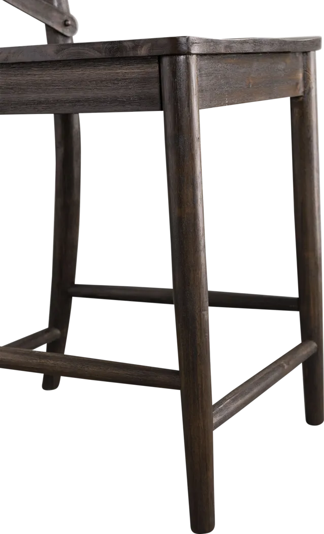 Riba Dark Brown Counter Height Stool - Thumbnail - Image 6
