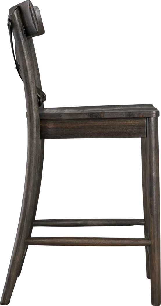 Riba Dark Brown Counter Height Stool - Thumbnail - Image 9
