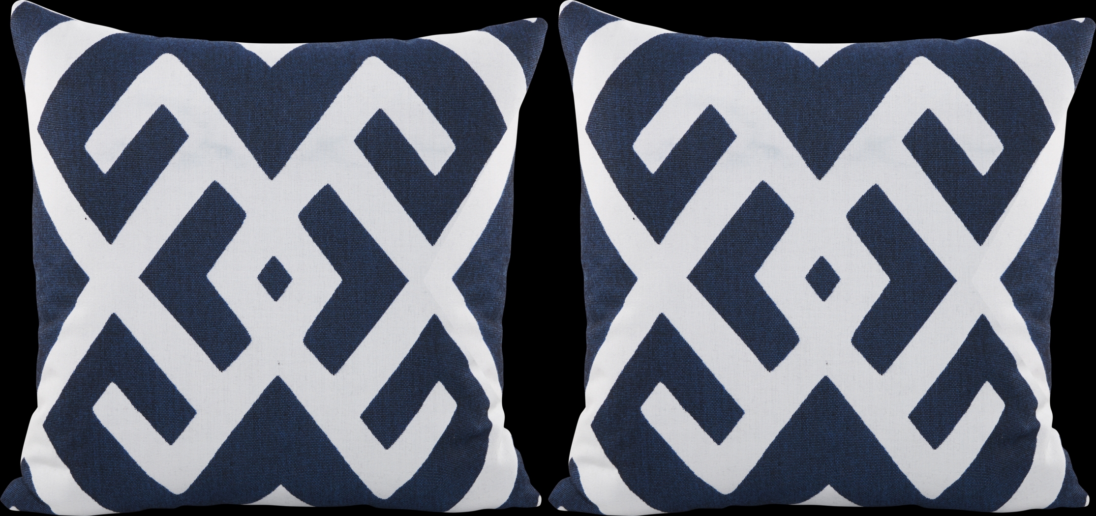 Sassandra Navy Indoor/Outdoor Accent Pillow, Set of Two - Thumbnail - Image 1