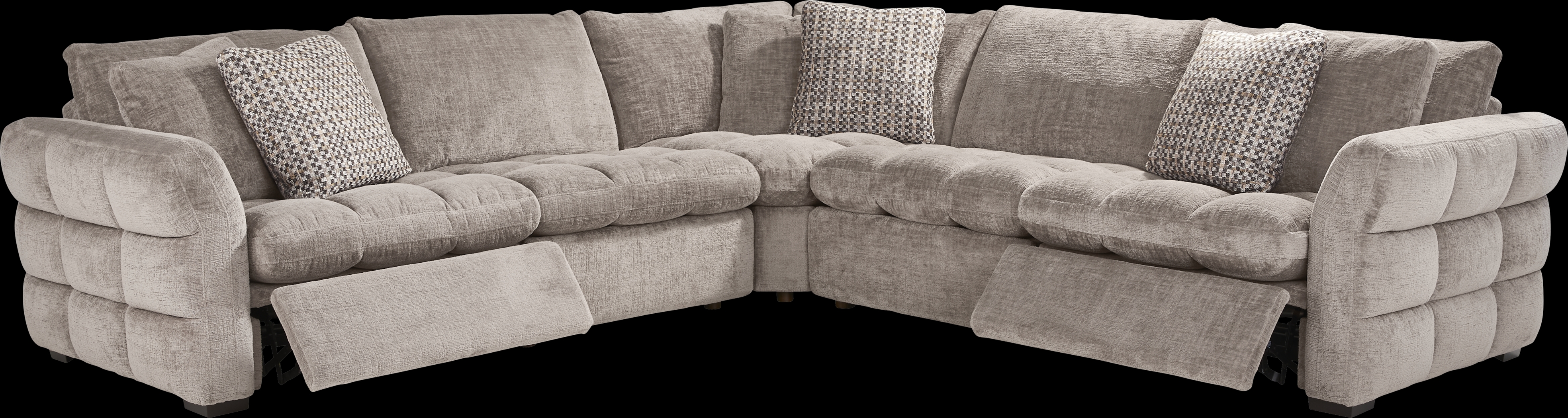 Richland Gray 5 Pc Power Reclining Sectional - Thumbnail - Image 1