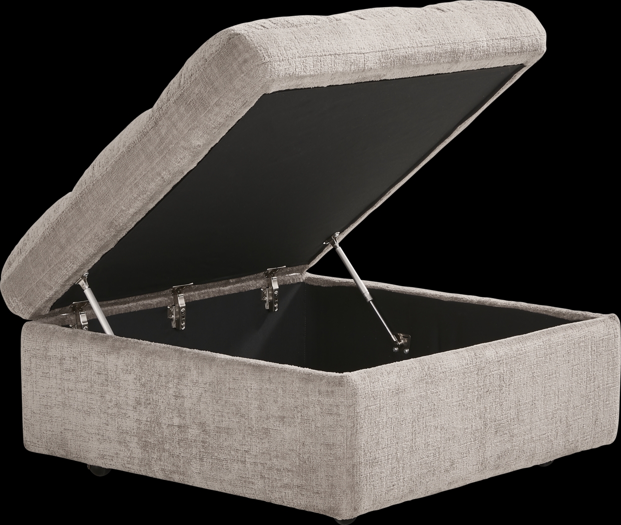 Richland Gray Storage Ottoman - Thumbnail - Image 3
