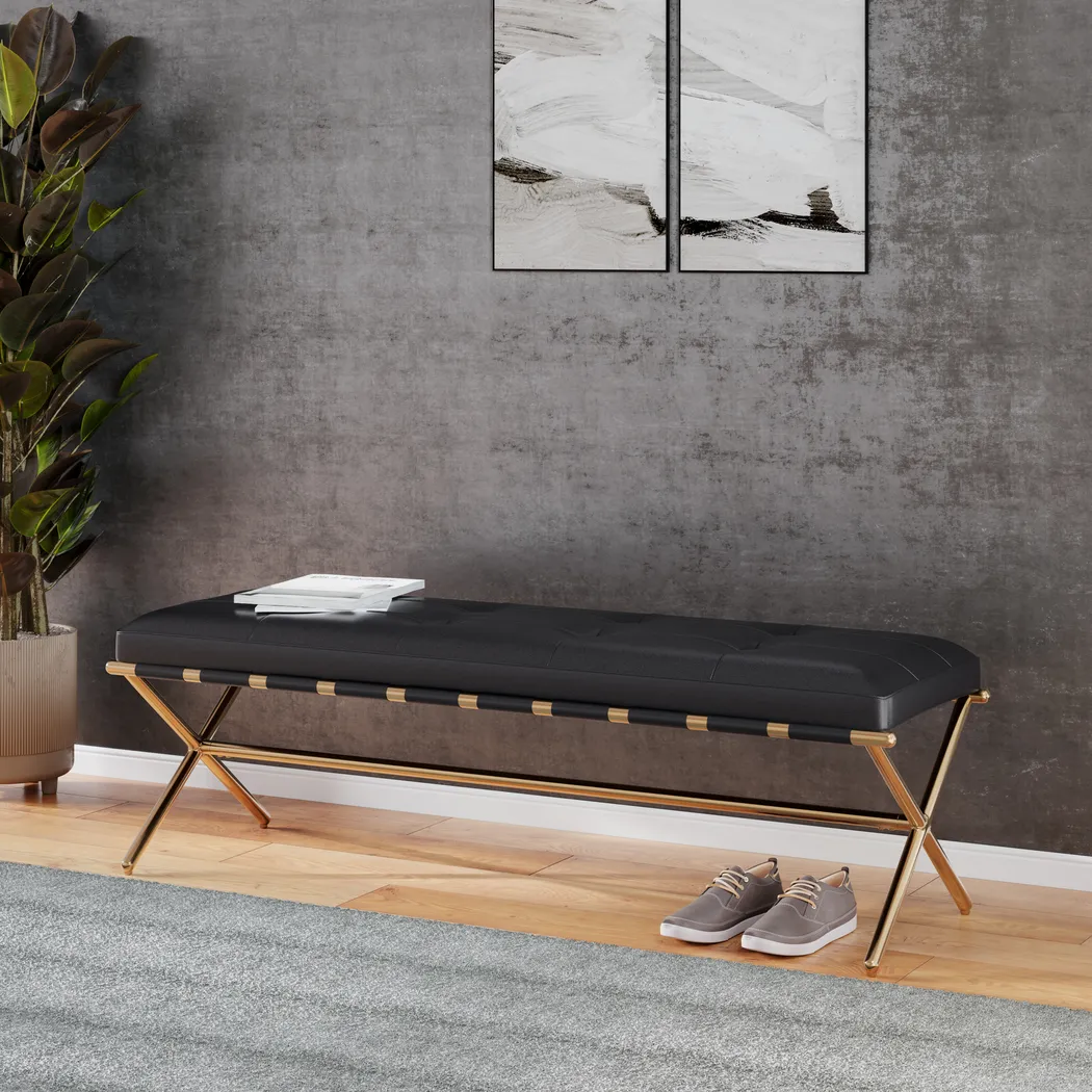 Richling Black Accent Bench - Thumbnail - Image 2