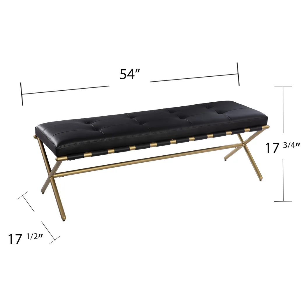 Richling Black Accent Bench - Thumbnail - Image 6