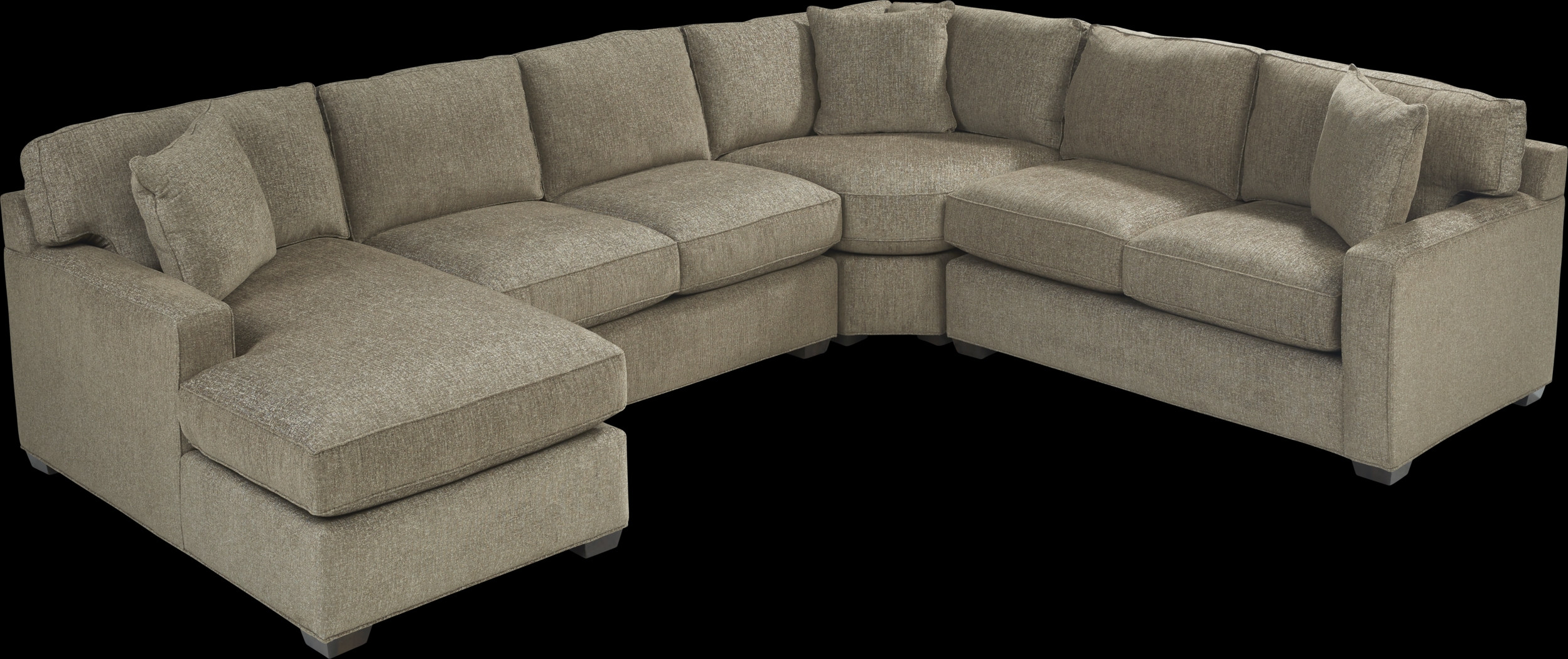 Richmond Hill Cocoa 4 Pc Gel Foam Sleeper Sectional - Thumbnail - Image 3