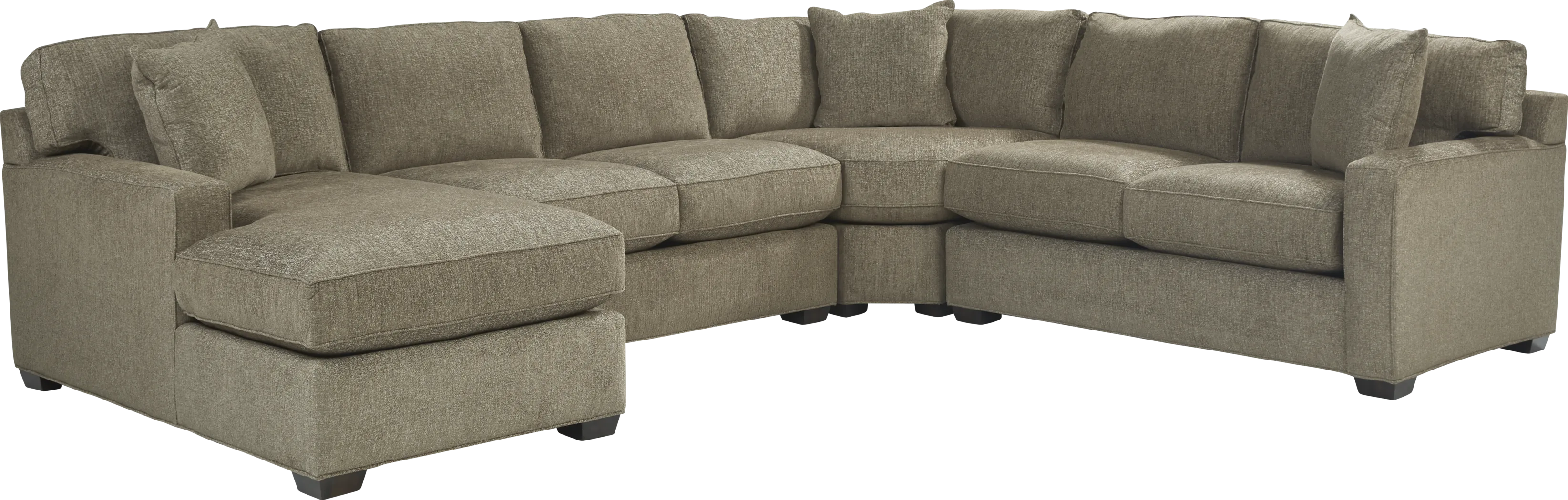 Richmond Hill Cocoa 4 Pc Sleeper Sectional - Thumbnail - Image 1