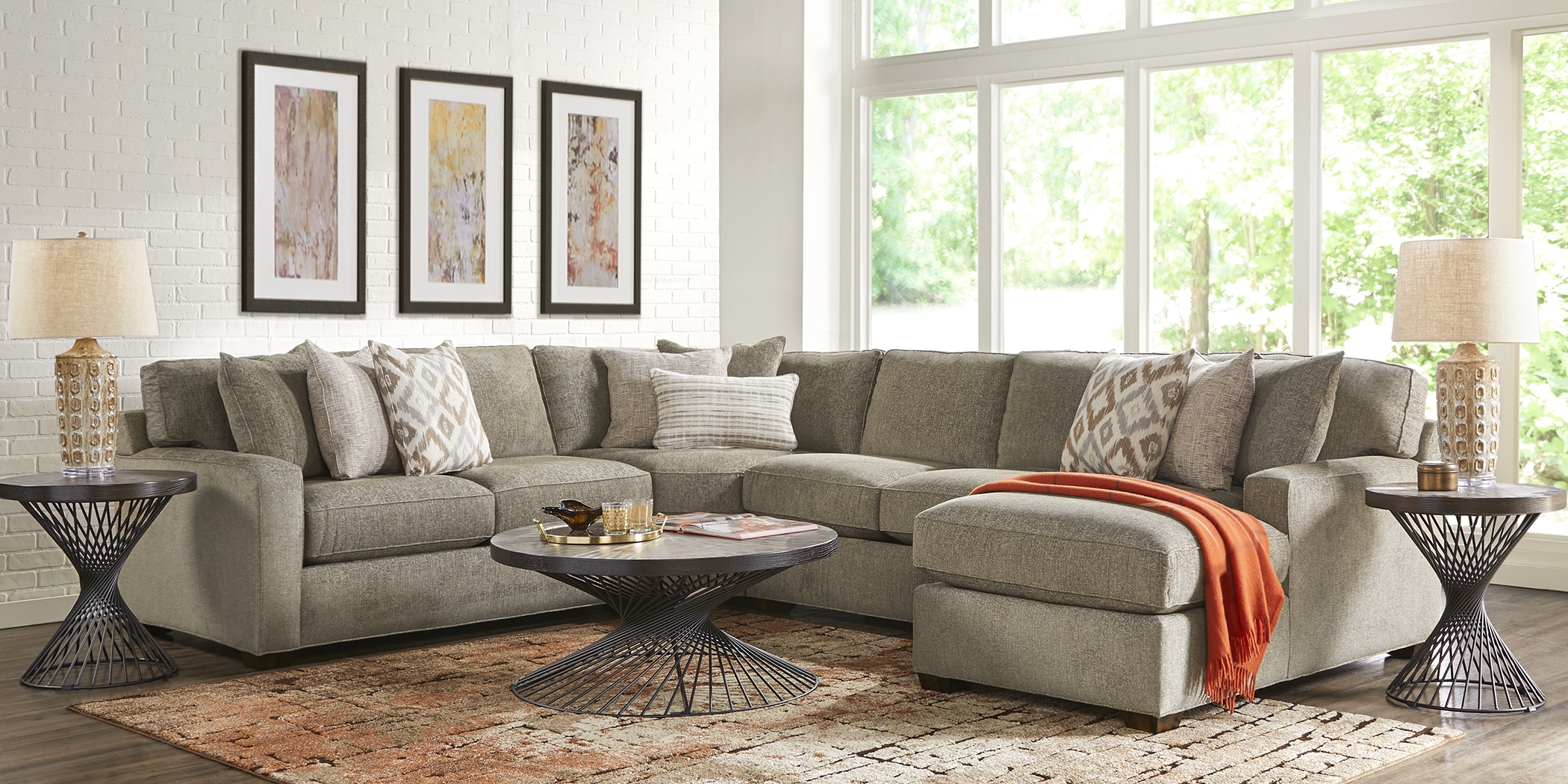 Richmond Hill Cocoa 7 Pc Sectional Living Room - Thumbnail - Image 1