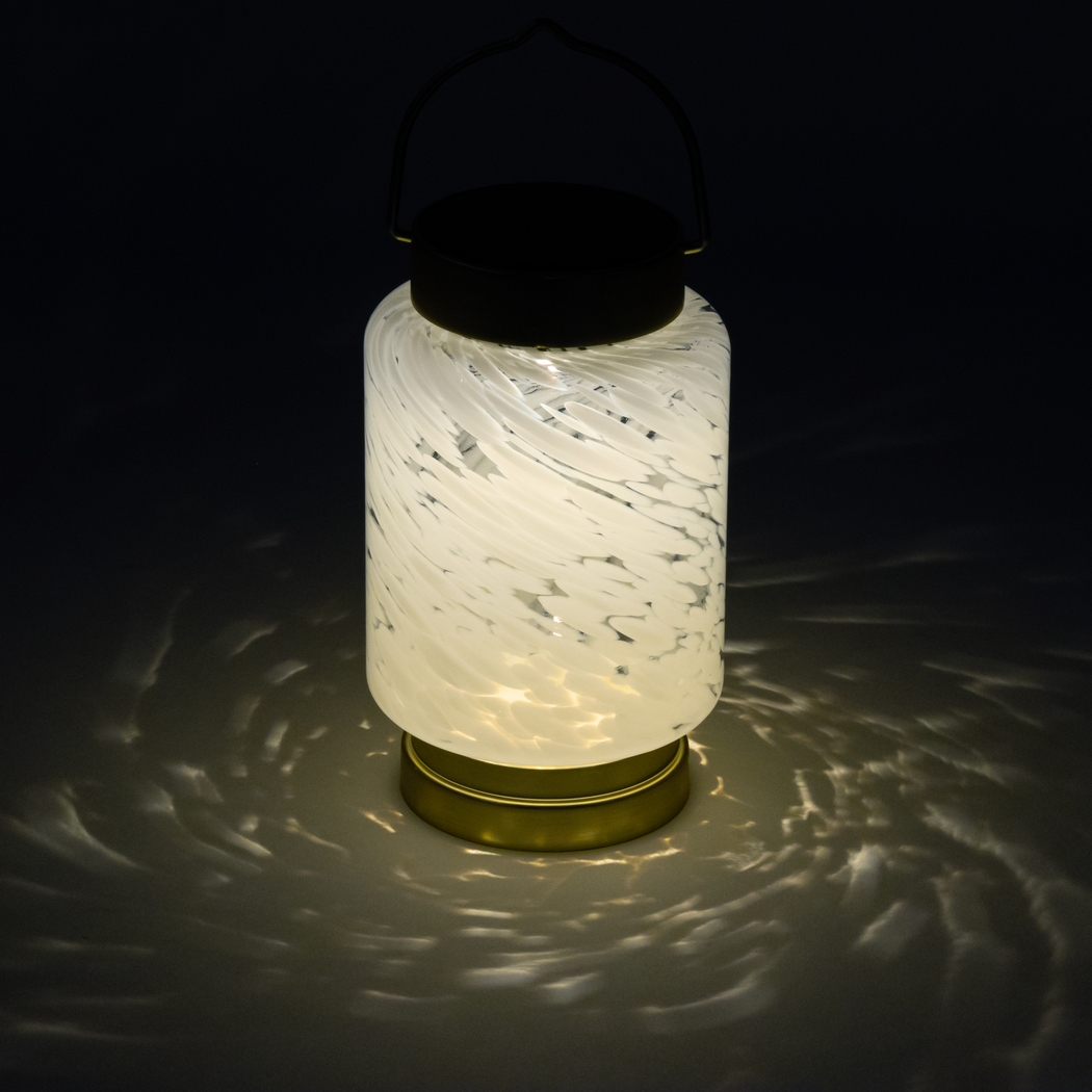 Ricon Isle Outdoor White Solar Lantern - Thumbnail - Image 10