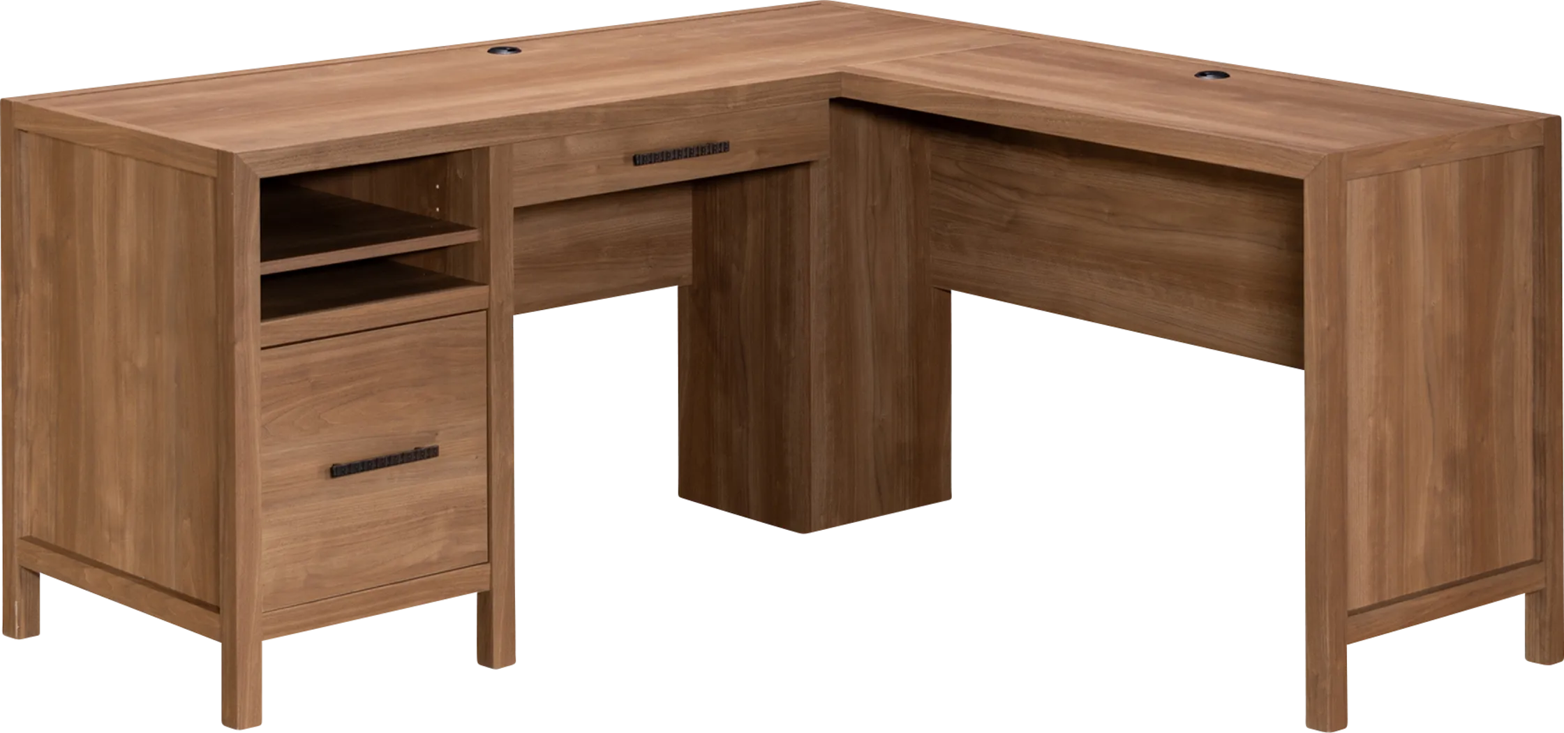 Riddlelife Brown L-Desk - Thumbnail - Image 1