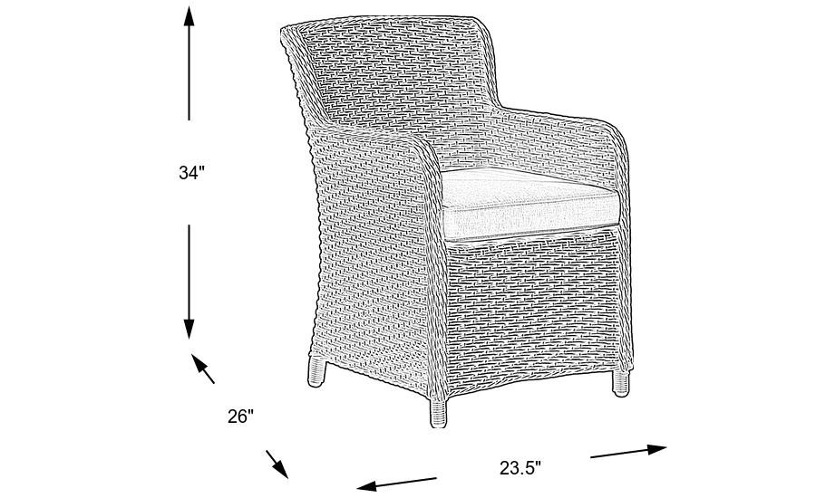 Dimension Image. Please refer to the Dimension Tab on this page for dimension details.