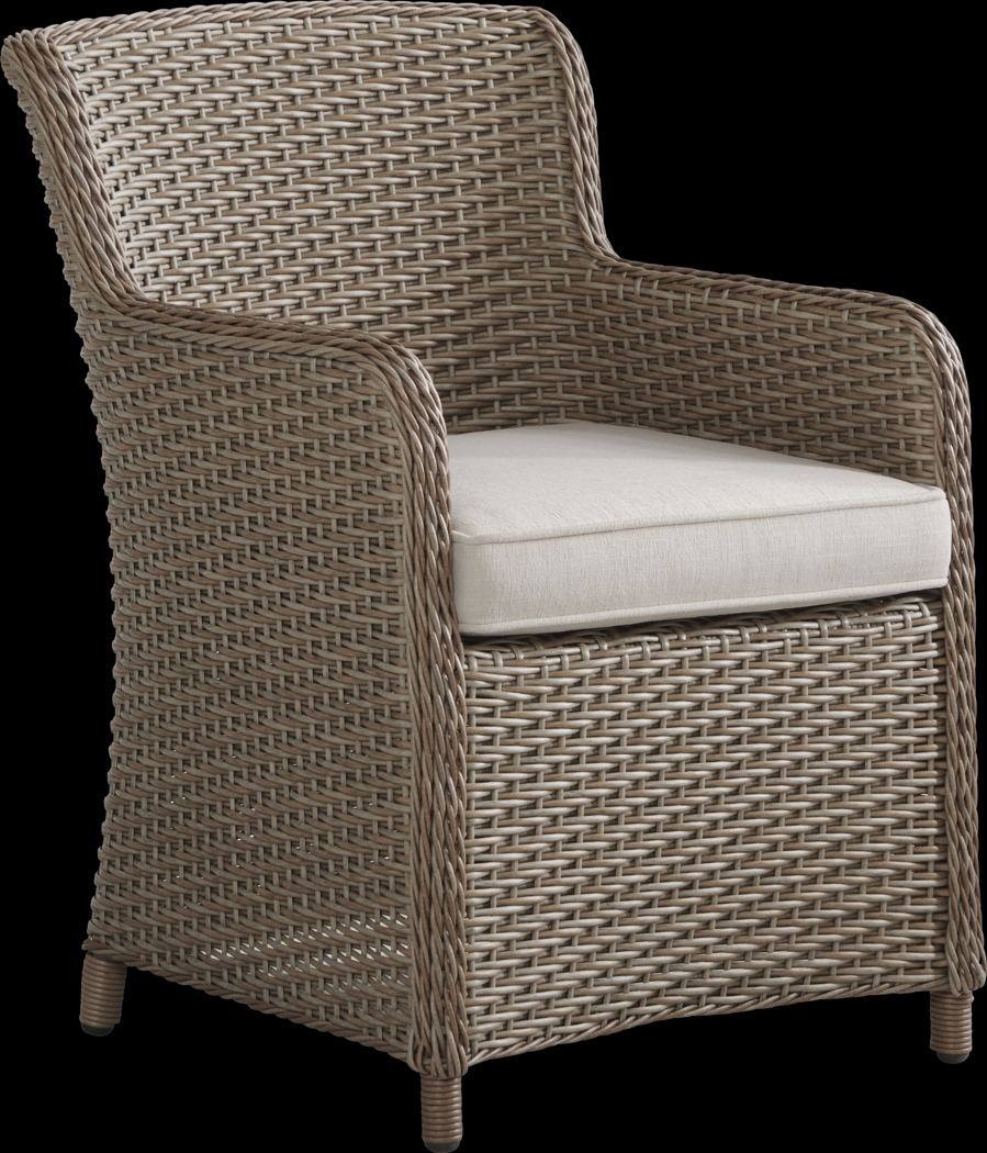 Ridgecrest Brown 7 Pc Outdoor Dining Set with Parchment Cushions - Thumbnail - Image 6