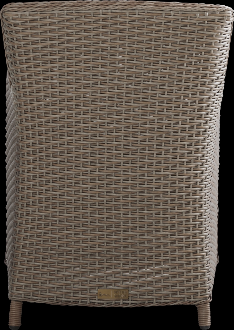 Ridgecrest Brown Outdoor Arm Chair with Pebble Cushions - Thumbnail - Image 3