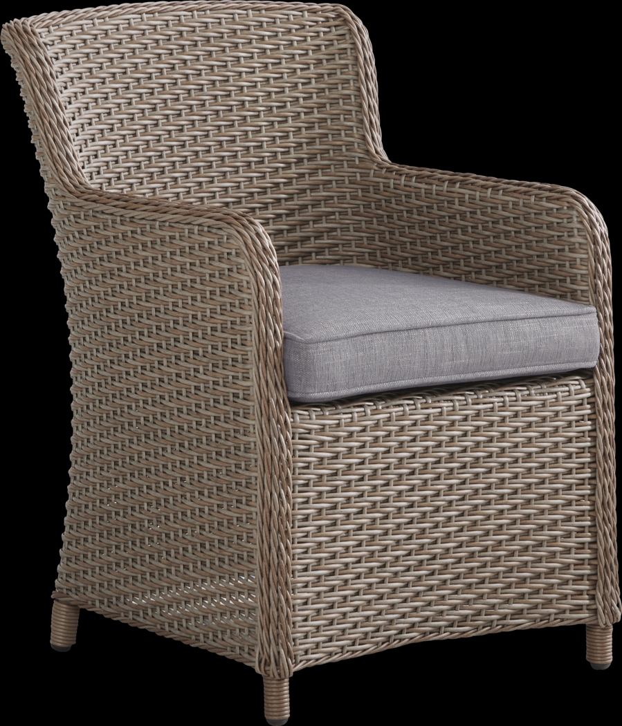 Ridgecrest Brown 5 Pc Outdoor Dining Set with Slate Cushions - Thumbnail - Image 6