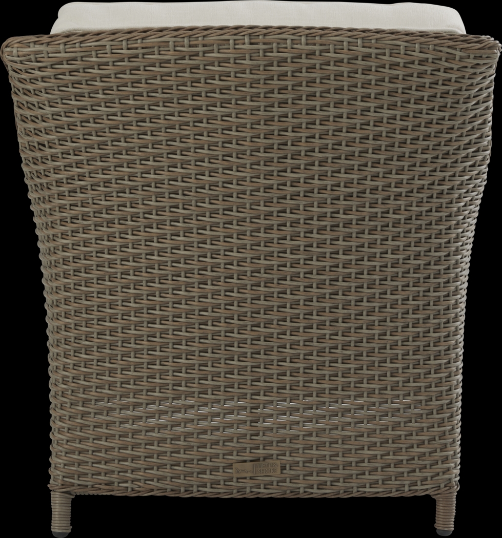 Ridgecrest Gray 4 pc Outdoor Sofa Seating Set With Parchment Cushions - Thumbnail - Image 5