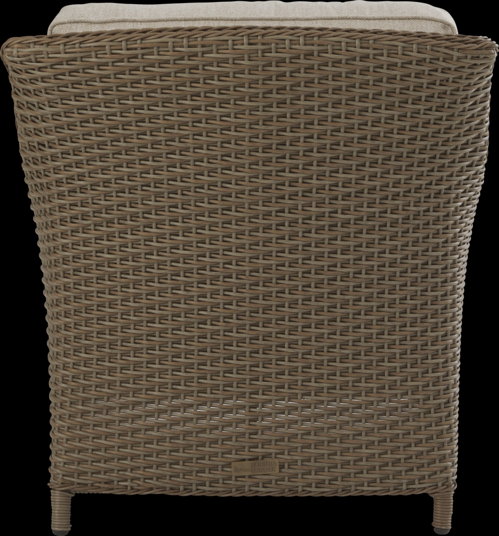 Ridgecrest Brown 4 Pc Outdoor Loveseat Seating Set with Pebble Cushions - Thumbnail - Image 6