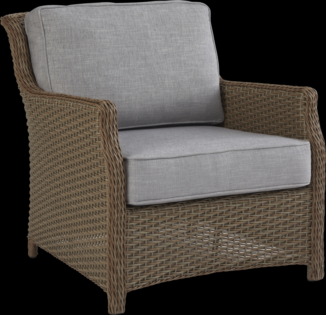 Ridgecrest Gray 4 pc Outdoor Sofa Seating Set With Slate Cushions - Thumbnail - Image 4