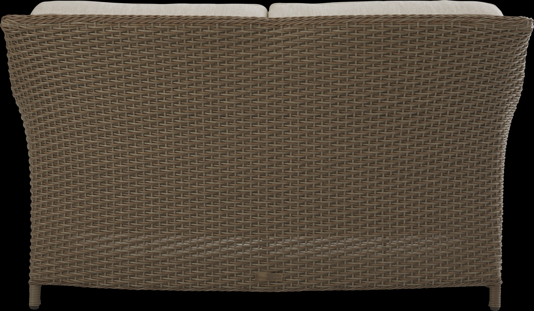 Ridgecrest Brown 4 Pc Outdoor Loveseat Seating Set with Pebble Cushions - Thumbnail - Image 3