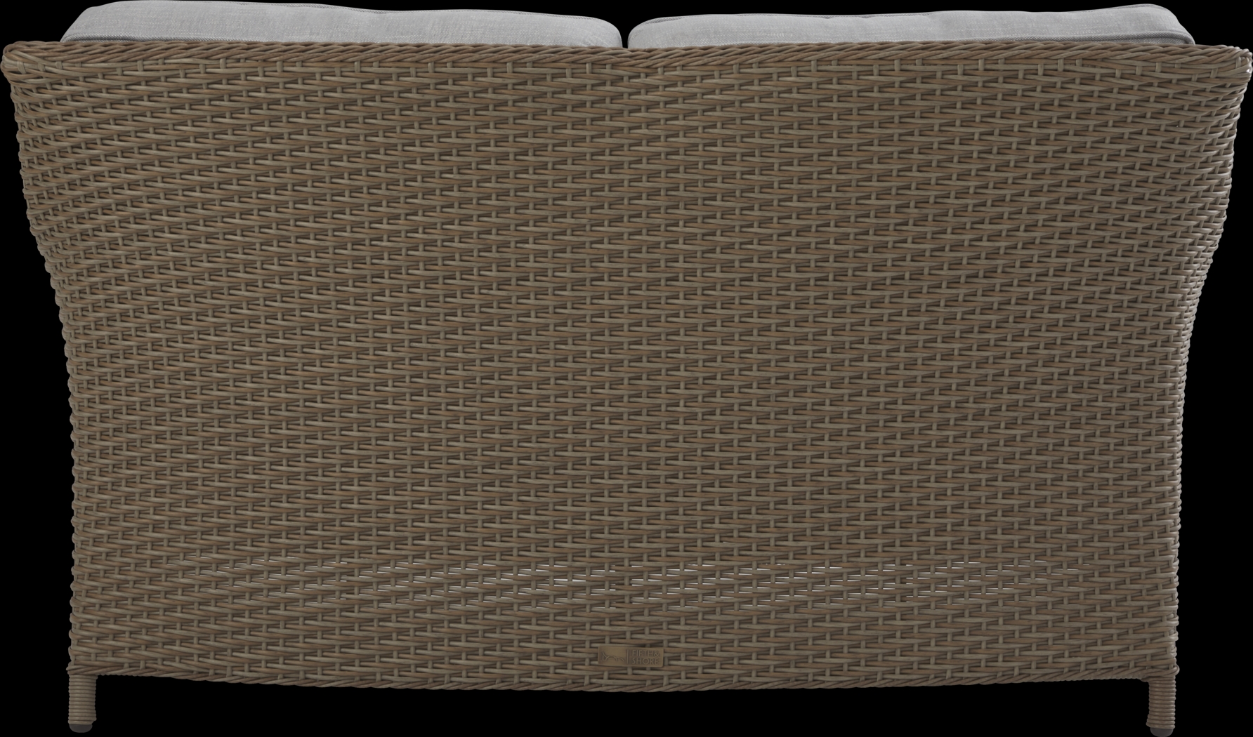 Ridgecrest Gray 4 pc Outdoor Loveseat Seating Set With Slate Cushions - Thumbnail - Image 3